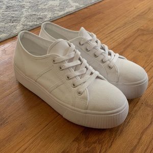 steve madden white platform sneaker